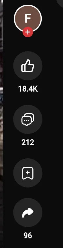 The actions beside a meme: follow, like with 18.4K, comments with 212, save, and share with 96